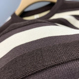 Summer Men's Clothing Leisure Light Luxury Knit O Neck T Shirt Korean Striped Short Sleeve Retro Breathable Fashion Knitwear
