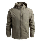 Male Casual Jacket Hooded Sports Jacket Men's Outdoor Waterproof and Breathable Thin Quick Drying Jacket Outdoor Hiking Suit