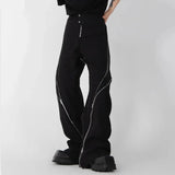 Fashion Casual Style New Men Pants Loose Comfortable Trousers Stylish Male Hot Sale Zipper Split Micro Pull Pants S-5XL