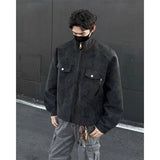 Street Zipper Jacket High-end Handsome Stand-up Collar Coat American 2025 Retro Handsome Work Jacket Loose Top Urban