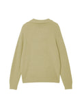 New American Retro Men Polo Sweater Luxury Trendy Jacquarded V Neck Knit Solid Color Pullover Leisure Loose Long Sleeve Knitwear