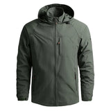 Male Casual Jacket Hooded Sports Jacket Men's Outdoor Waterproof and Breathable Thin Quick Drying Jacket Outdoor Hiking Suit