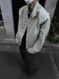 American Retro Multi-button Stand Collar Design Jacket Men Korean Hip Hop Coat High Street Hip-hop Solid Color Classic Jacket