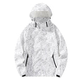 New Spring Mens Lightweight Waterproof Rain Jacket Raincoat for Hiking Travel with Removable Hood Windbreaker Jacket Top