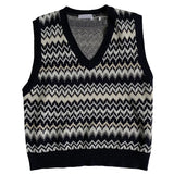 Striped Knitted Sweater Vest Men Ulzzang Soft Loose Casual All-match Harajuku Handsome Stretchy Vintage Sleeveless Streetwear