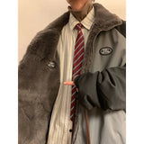 Plus Velvet Thicker Parkas Men Casual Warm Panelled Stand Outwear Cool Handsome Winter Sporty All-match College Students Daily