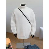 2025 New Autumn Men Turtle Neck Sweater Unisex Casual Loose Fit Trendy Knitted Top Pullovers Outwear Clothing Oversized M-3XL