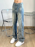 Trousers Light Blue Flared Male Cowboy Pants Straight Jeans for Men Bootcut Harajuku New in High Quality Designer Fashion