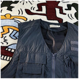 American Outdoor Multi-function Short Vest Jacket Basic Commuting Versatile Vest Cityboy Workwear Waistcoat Aesthetic Urban Chic