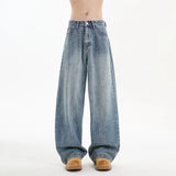 Men's Denim Pants hip hop jean Classic Blue Washed Male Jeans Straight Casual Menwear Loose Wide Leg Trousers New Fashion