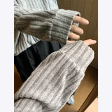 Spring Long Sleeved T-shirt Men Oversized Fashion Casual Striped T Shirt Men Streetwear Korean Loose Round Neck Tshirt Mens Top