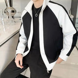 American Retro Multi-button Stand Collar Design Jacket Men Korean Hip Hop Coat High Street Hip-hop Solid Color Classic Jacket