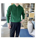 New Japanese Leisure Men's Hooded Sweater Trendy Harajuku Preppy Style Long Sleeve Hoodies Autumn Casual Vintage Warmth Knitwear