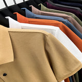 Men's T-shirt Polo, 100% Cotton  Summer Fashion Casual Short Sleeve Polo Shirt, Lapel Wear Solid Color Top,Tees