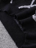 New Popular Autumn and Winter Spider Web Jacquard Pattern Pullover Sweater Casual Round Neck Knitted Men's Pullover