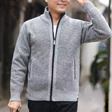 Autumn Winter KPOP Fashion Harajuku Cardigan Men Loose Casual All Match Tops Long Sleeve Outerwear Solid Thick Chic Male Clothes