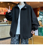 New jacket man Spring Windbreaker Men's Casual Climbing Waterproof Jacket Solid Lapel coat Unisex Fashion Gorpcore Youth