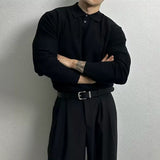 New Korean Fashion Men Polo Sweater Light Luxury Knitted Solid Color Long Sleeve Pullover Premium Quality Skin-friendly Knitwear