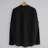 Oversized Korean-style Shirt Hanging Sense Shirt. Youth Long-sleeved Shirt Casual Travel Daily Street Fashion Men Loose-fitting