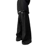 Patchwork Wide Leg Pants Men Zipper fashion HipHop Trendy youth full trousers Harajuku High Street Loose Casual Pant Ropa Hombre