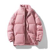 Winter Solid Color Parka Men Thick Hooded Jacket New Trend Warm Harajuku Coat Male Casual Zipper Jackets Windproof Outwear