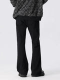 S-3XL Flare Jeans Men Autumn Pure Color Daily Simple Windproof  Classic Trousers Chic Comfortable Hip Hop Mopping Bottoms