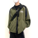High Street Vintage Jackets Men Windbreaker Baseball Uniform Unisex Spring Letter Embroidery Oversized Casual Varsity Coat