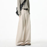 Apricot Black Suit Pants Men Society Mens Dress Pants Korean Loose Wide Leg Pants Mens Office Formal Trousers Large Size 4XL