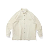 Hong Kong Tooling Shirt Autumn Shirt Coats Men's Loose Casual Cotton Cargo Shirts Fat Man Plus Size Japanese Retro Streetwear
