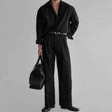 New Korean Fashion Men Shirts Light Luxury Textured Business Striped Long Sleeve Cardigan Tops Leisure High Quality Blouse M-2XL