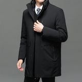 Winter Thick Windproof Big Hood Collar Warm Parka Business Men Waterproof New -40 Degrees Top Men Quality White Duck Down Jacket