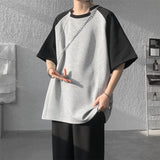 Summer Short Sleeved T-shirt Men White Casual T Shirt Men Streetwear Korean Loose Round Neck T Shirt Mens Top Plus Size 4XL