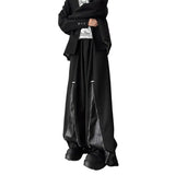 Patchwork Wide Leg Pants Men Zipper fashion HipHop Trendy youth full trousers Harajuku High Street Loose Casual Pant Ropa Hombre