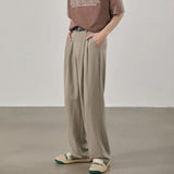 Summer Slim Suit Pants Men Fashion Social Mens Formal Dress Pants Korean Loose Straight Casual Pants Mens Office Formal Trousers