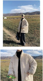 Korean style autumn and winter men and women trendy personalized corduroy jacket for couples loose retro Harajuku casual top y2k