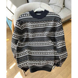 Winter Sweaters Men Slim Fit Warm Fashion Retro Knitted Pullovers Men Korean Casual Long Sleeved Sweaters Mens Jumper Clothes