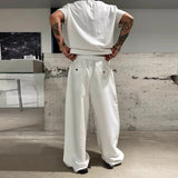 New Light Business Men Suit Pants Light Luxury Draped Solid Color Curved Knife Pants Elegant Straight Trousers Dress Pants M-3XL