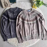 New Japanese Retro Men Cardigan Luxury Ethnic Printed Knitted Slim-fit Long Sleeve Sweater Coats Autumn Premium Quality Knitwear