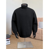 2025 New Autumn Men Turtle Neck Sweater Unisex Casual Loose Fit Trendy Knitted Top Pullovers Outwear Clothing Oversized M-3XL