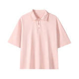 Men Cotton Polo Shirt Summer Breathable Soft Fabric Solid Collared T Shirt Casual Office Wear Classic Design Comfort Fit