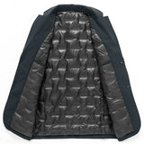 High-end new suit down jacket fashion handsome men lapel slim slim new national standard cashmere depth  Blazers （M-4XL）