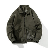 Autumn Winter Jackets Men Solid Bomber Jacket Men Military Vintage Retro Motorcycle Jacket Casual Parkas Windbreaker Pocket Male
