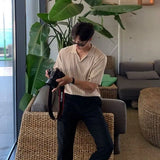 Men Slim Fit Polo Shirts Solid Stretch Sexy Collared TShirt Fashion Trendy Cotton Casual Top Summer Clothes Comfortable Stretchy