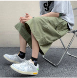Men Shorts Casual High Street Baggy Teens Retro Design Dynamic Fashion Japanese Cool All-match Harajuku Trousers Popular Korean