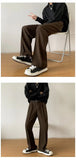 Casual Pants Men Simple Japanese Solid Loose Formal Baggy Streetwear Leisure All-match Office Clothing Fashion Trousers Classic