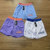 Summer American Jersey Shorts Double-sided Mesh Basketball Shorts Men's Casual Knee Street Shorts Training Quick-dry Half Pants