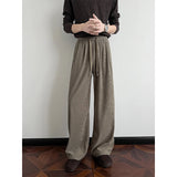Autumn Corduroy Pants Men Fashion Retro Brown Straight Pants Men Streetwear Hip-hop Loose Wide Leg Pants Mens Vintage Trousers