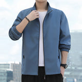 Autumn Winter Elegant Fashion Harajuku Slim Fit Ropa Hombre Loose Casual All Match Outerwear Pockets Zipper Long Sleeve Jacket