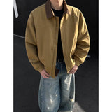 Spring Cotton Jacket Men Fashion Casual Khaki Short Jacket Men Streetwear Korean Loose Bomber Jacket Mens Jackets Coat