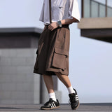 Shorts Men Summer Pockets Breathable Vintage Japanese Style Fashion All-match Handsome Youthful Classic Chic Streetwear Students